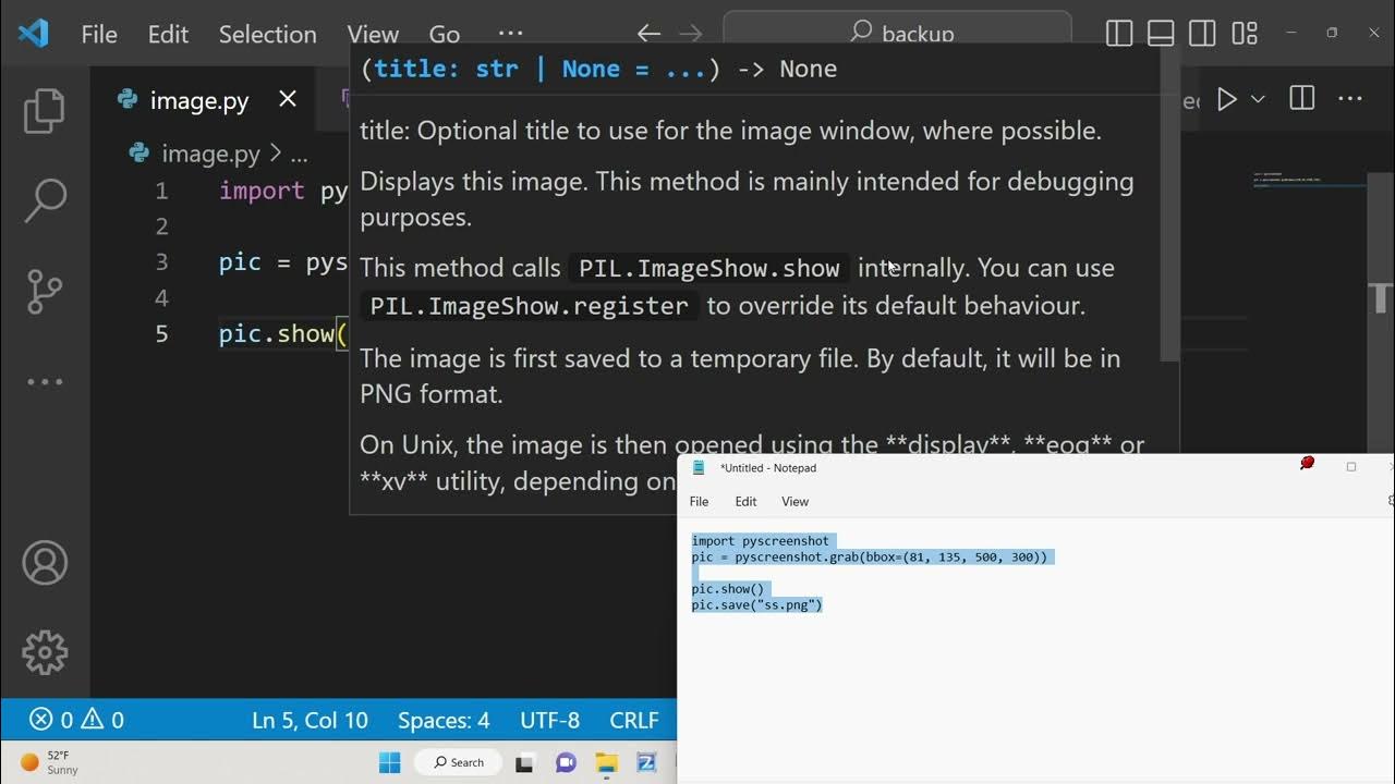 Python 3 pyscreenshot Library Script to Capture Selected Area & Save it ...