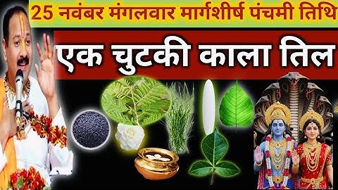 25 नवंबर मार्गशीर्ष मंगलवार विवाह पंचमी व्रत । एक चुटकी काले तिल का उपाय जरूर करें। Pradeep Mishra 