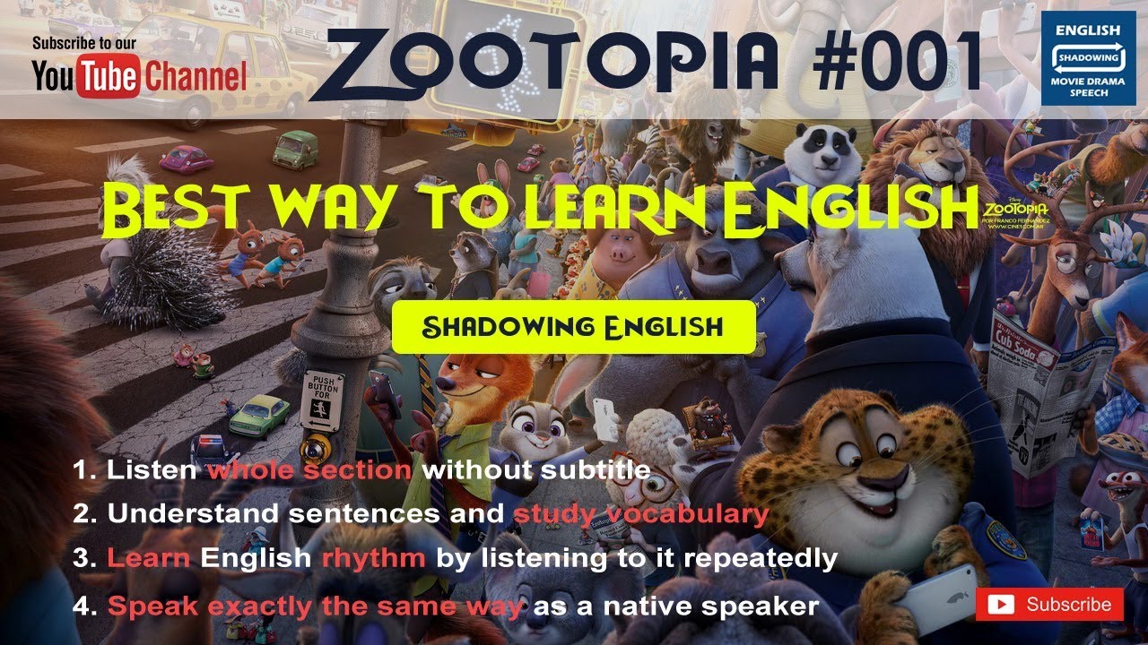Shadowing English Zootophia 1 Learning Common Study English YouTube Shadowing english zootophia 1 learning common study english youtube