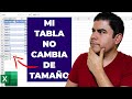 No cambia el tamaño de mis TABLAS EN EXCEL al incluir nuevas filas y columnas #shorts