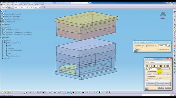 CATIA V5 - KINEMATICS BASICS - PRISMATIC JOINT SIMULATION OF MOLD
