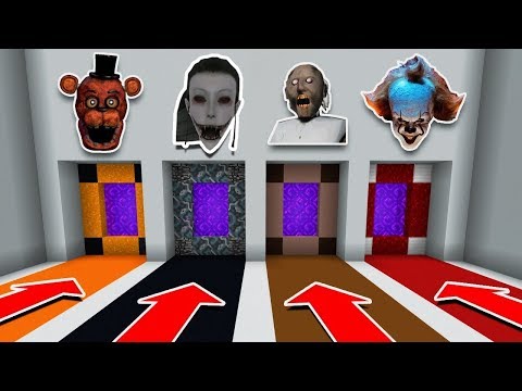 DO NOT CHOOSE THE WRONG PORTAL IN MINECRAFT PE (FNAF, eYes, Granny, Pennywise)