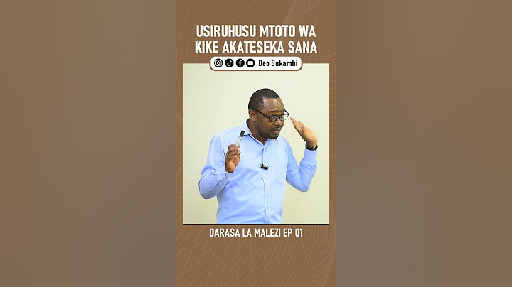 💡USIRUHUSU MTOTO WA KIKE AKATESEKA SANA | Deo Sukambi