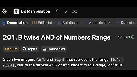Bitwise AND of Numbers Range | Simple solution | LeetCode 201 | Golang