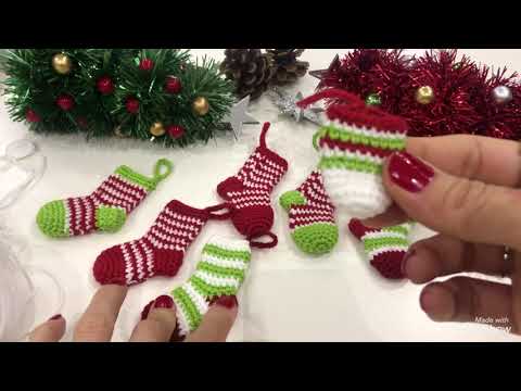 Mini Çorap Yapılışı-Örgü Çorap-CHRISTMAS SOCKS
