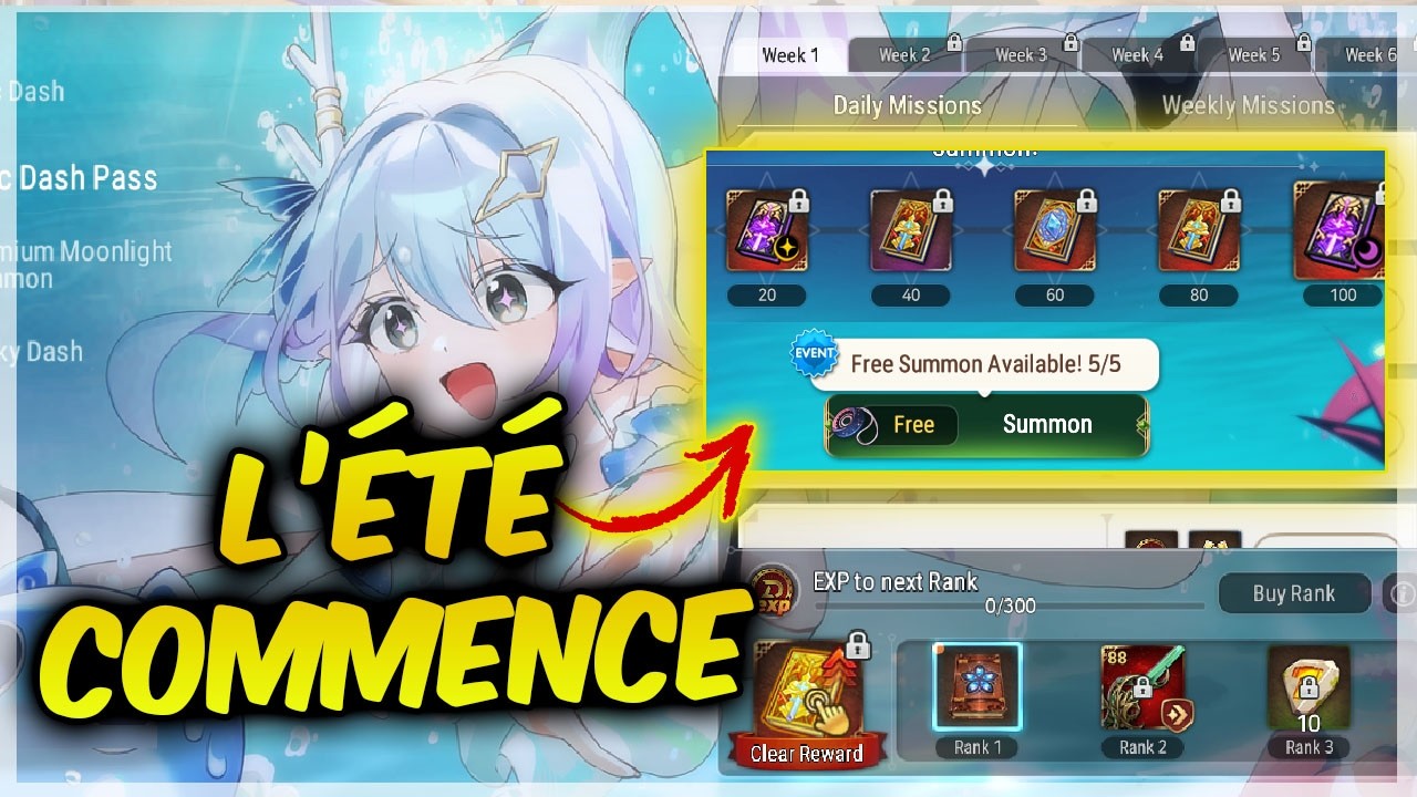 Des tonnes de récompenses pour l'été sur Epic Seven