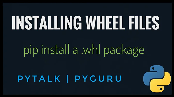 pyTalk 8 | Installing packages with wheel files in python | #pyGuru