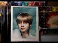 Watercolor Portrait painting demo – BTS  V (kim taehyung) 방탄소년단 김태형 수채화 그리기, 인물 수채화, 초상화