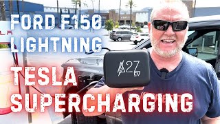 Tesla SUPERCHARGING my Ford F-150 Lightning with A2Z EV NACS adapter F150 Lightning Tesla Adapter