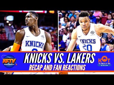 knicks-vs.lakers-summer-league-highlights-&-fan-reactions-|-rj-barrett-&-kevin-knox-cook!-🔥🔥