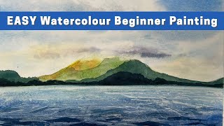 Seascape Watercolour Tutorial For Beginners USING CLING FILM!