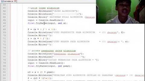 Tutorial konversi suhu C# (notepad++)