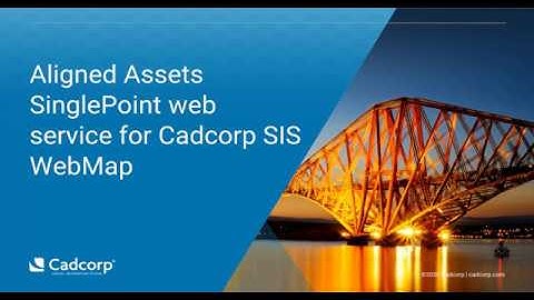 Adding Aligned Assets SinglePoint Web Service to Cadcorp SIS WebMap