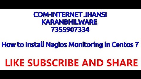 How to Install Nagios Monitoring in Centos 7