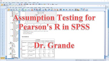 Testing the Assumptions for Pearson