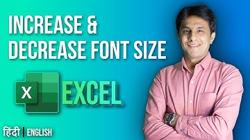 3.3 Increase & Decrease Font Size |Excel tutorial for Beginner 2022 | Hindi-English by Pavan Lalwani