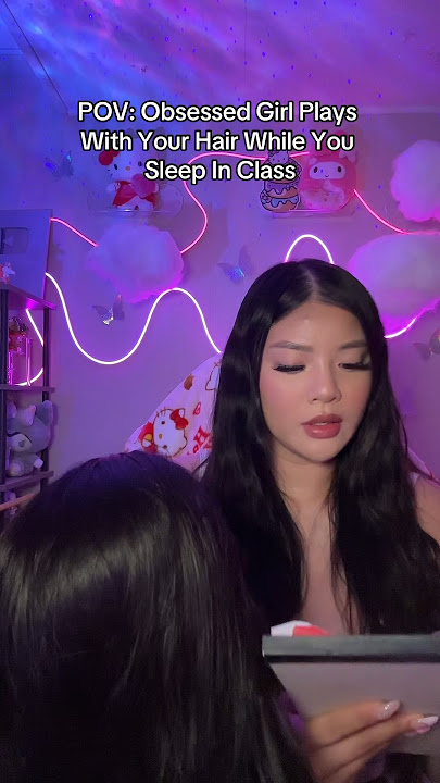 POV: Obsessed Girl Plays With Your Hair While You Sleep In Class 💤 #asmr #shorts