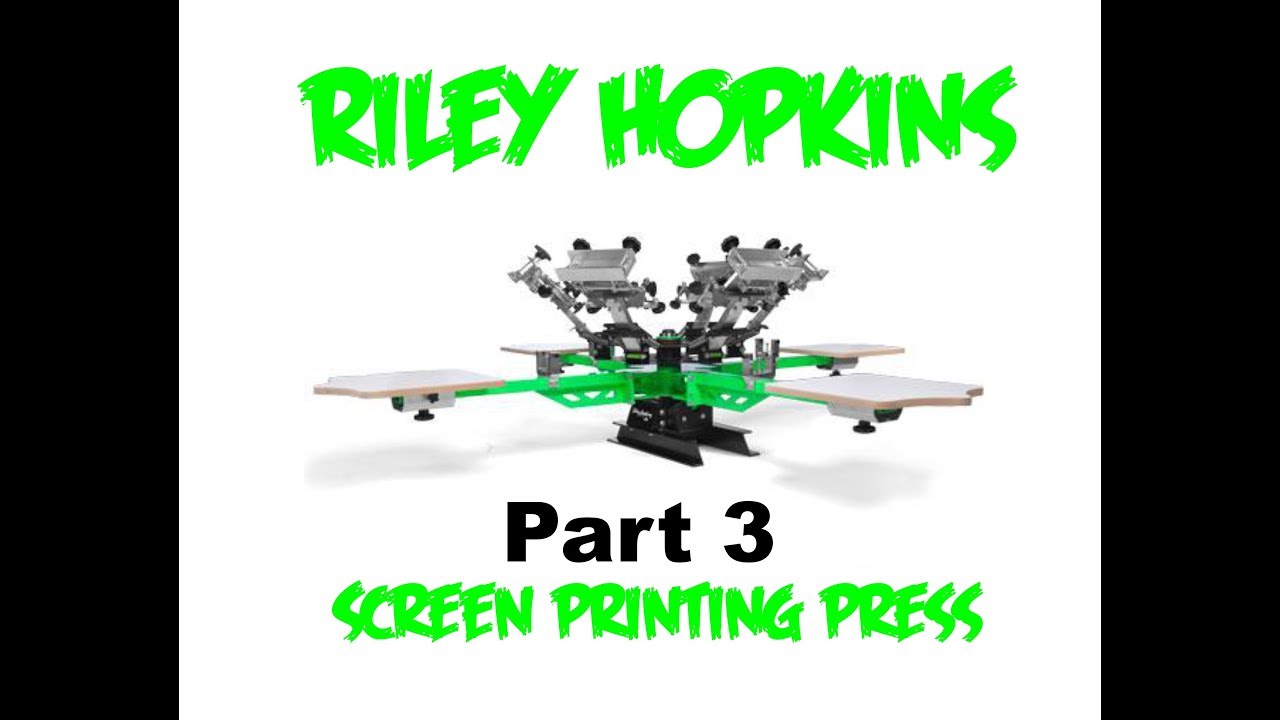 Riley Hopkins 6X4 screen Printing Press Unboxing Screen Printing