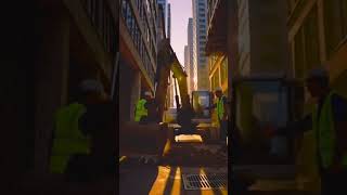 Compact Excavator in Urban Alley #CompactExcavator #UrbanConstruction #shorts