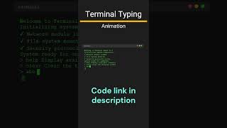 Terminal Typing Effect Using HTML CSS JavaScript #shorts #coding