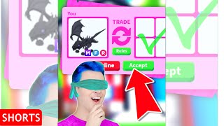 BLINDFOLDED Adopt Me Trading Challenge (GONE WRONG) #short