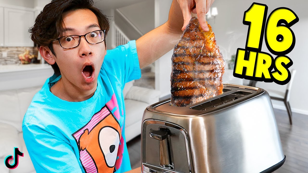 Ешь только вирусную еду из TikTok 24 часа! — Челлендж