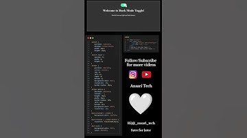 Smooth Dark Mode toggle using HTML and CSS #dark #frontend #html #css #shorts