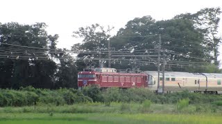 【カシオペア紀行青森行き】EF81形139号機+26系12B(両)がヒガハスを通過するシーン