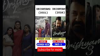 Drishyam vs drishyam 3 movie review collection budget #shorts