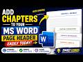 Add Chapter Titles to Header in MS Word | Chapter Titles