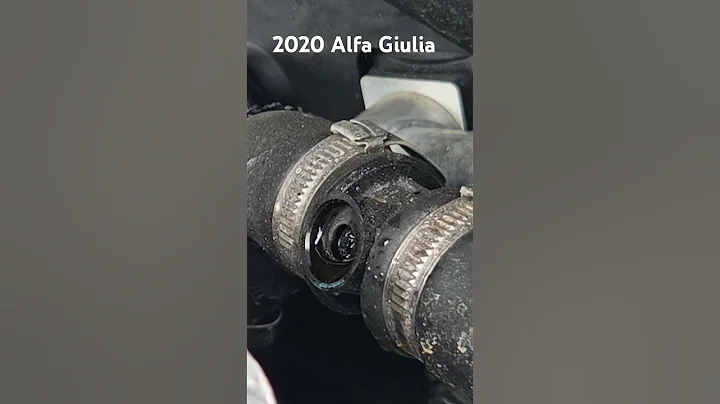 2020 Alfa Giulia.Overheat episode.Coolant valve rupture. Quick Fix: Copper coupler.hose clamps