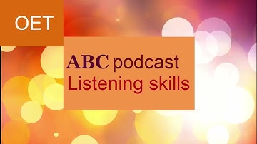ABC podcast with transcript for OET listening improvement