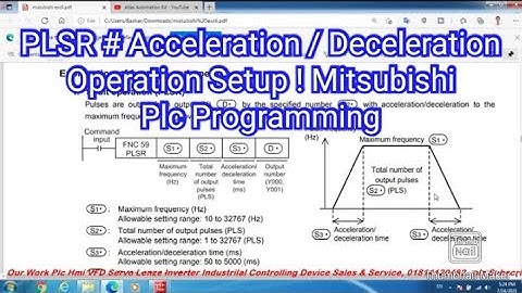 PLSR # Acceleration / Deceleration Operation Setup ! Mitsubishi Plc Programming