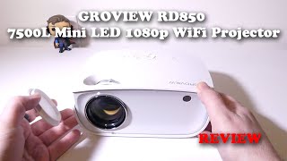 GROVIEW RD850 7500L Mini LED 1080p WiFi Projector REVIEW