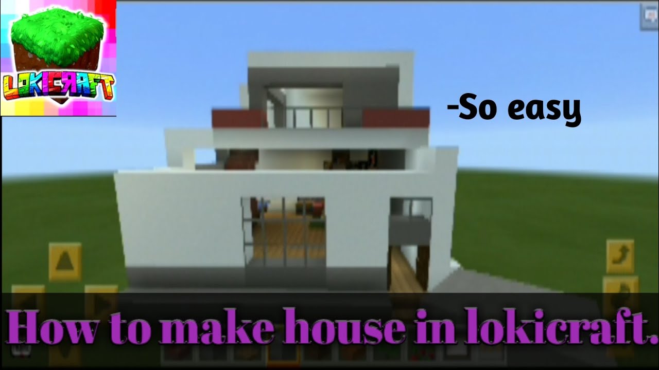 How to make house in lokicraft.Lokicraft simple house 🏡 tutorial. - YouTube