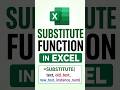 SUBSTITUTE Function in Excel |Replace Text Easily in Seconds 🔥#shorts #viral #excel #youtubeshorts
