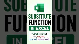 SUBSTITUTE Function in Excel |Replace Text Easily in Seconds 🔥#shorts #viral #excel #youtubeshorts
