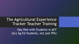 AET Teacher Training   Day One with Students in AET