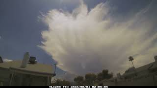 TIME LAPSE: Explosive Afternoon Thunderstorm Development South Of Las Vegas, NV August 1, 2023
