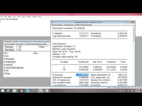 Video [Kinh tế lượng]:: Chương 3, Hướng dẫn sử dụng Eviews... - youtube