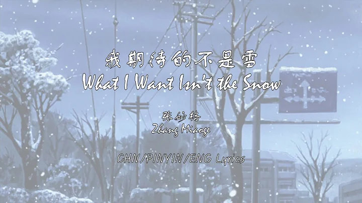 Zhang Miaoge 张妙格 - What I Want Isn't the Snow 我期待的不是雪 [Chn/Pinyin/Eng Lyrics (singable & literal)] - DayDayNews