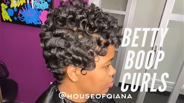BETTY BOOP CURLS 3D WAVE CURLS ON SHORT CUT PIXIE CUT