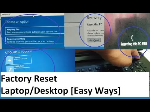 how to Factory Reset Windows 11, 10 PC any Laptop, Desktop [Easy Ways ...