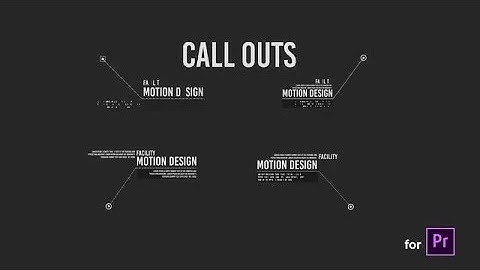 Call Outs Package Motion Graphics Templates