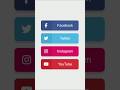 Amazing Social Media Buttons Using HTML &amp; CSS | Hover Animation UI Design.