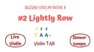 🚣‍♀️LIGHTLY ROW - Suzuki Violin Book 1 (SLOWER TEMPO) PLAY ALONG with BEGINNER