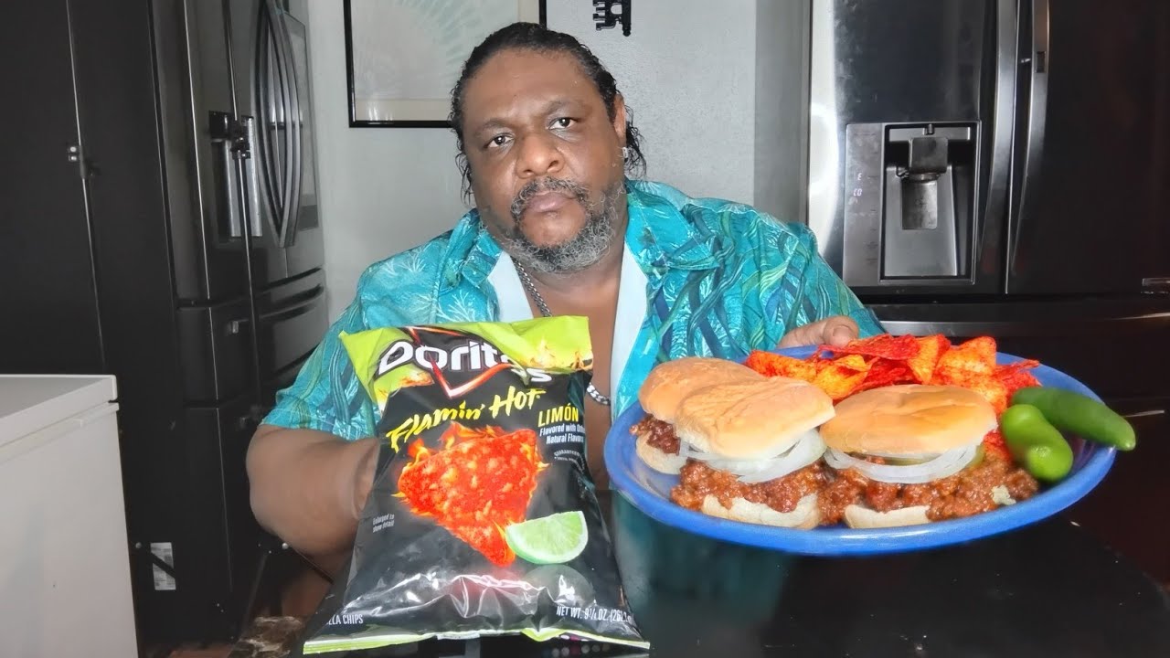BBQ Sloppy Joes & Doritos Flamin Hot Limon chips. The way I talk kept me out of prison.