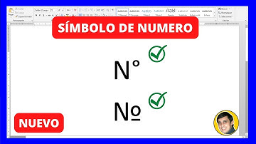 SÍMBOLO de NUMERO en el TECLADO Nº