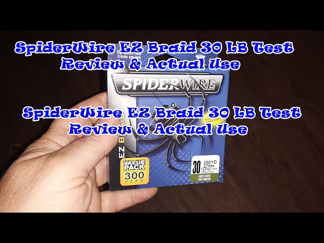 SpiderWire EZ Braid 30 LB Test Review and Actual Use 