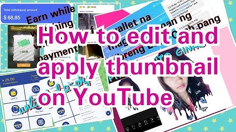 How to Edit my thumnail using photogrid and How to apply thumbnail